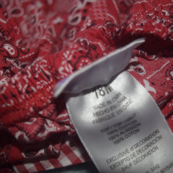 Blueberi Blvd Red Bandana Top Flutter Sleeves and pants 2 pc set 18 months - Picture 9 of 11